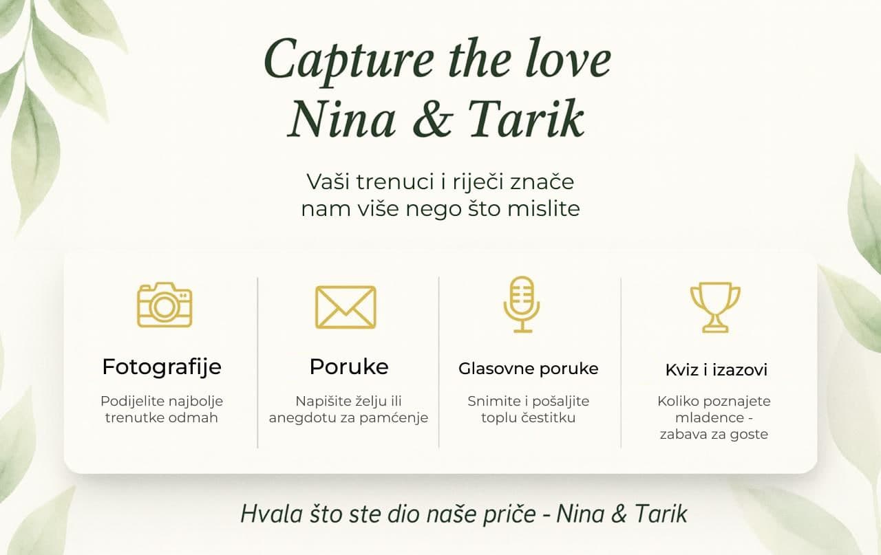 Interaktivno iskustvo - MemoriesQR digitalna knjiga gostiju za svadbu i vjenčanje